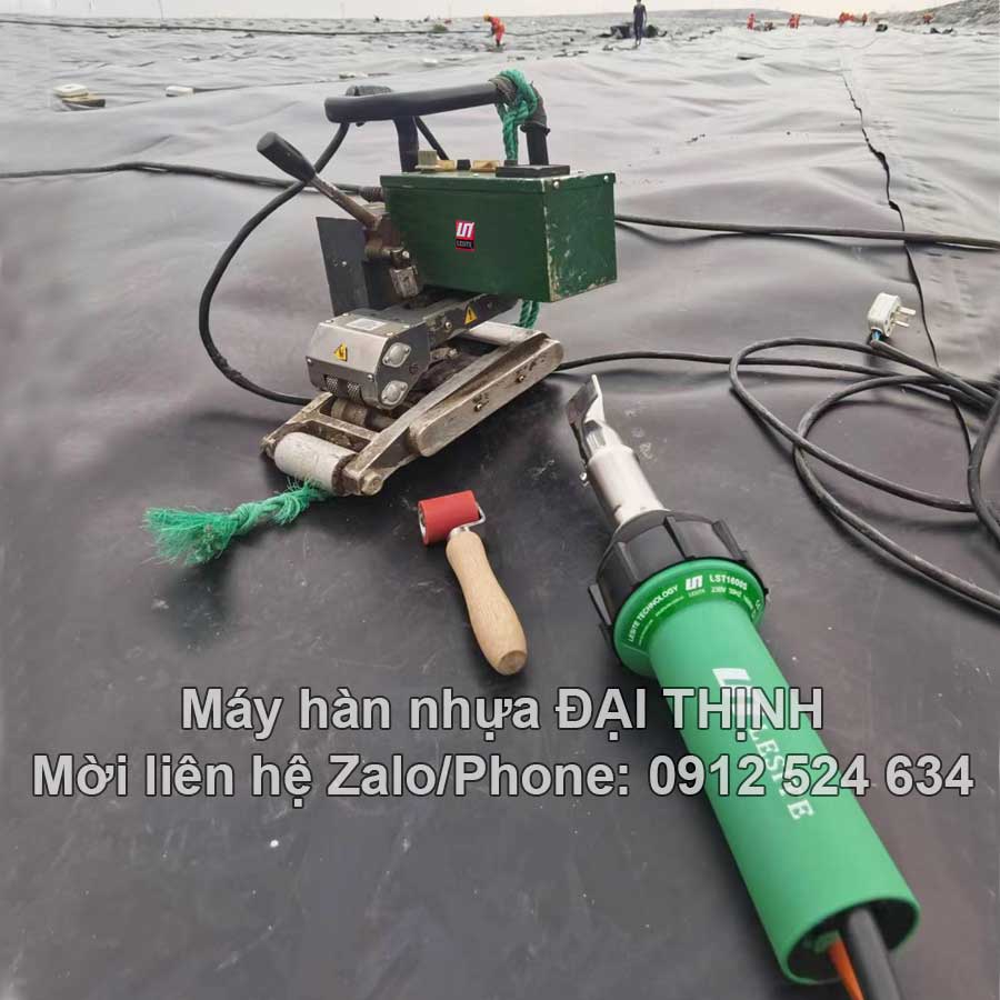 m&aacute;y h&agrave;n bạt nhựa tự động + m&aacute;y h&agrave;n bạt cầm tay